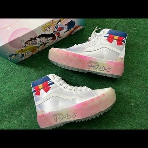 Vans Pretty Guardian Sailor Moon Sk8-Hi Stacked Sneakers womens 6.5 shoes